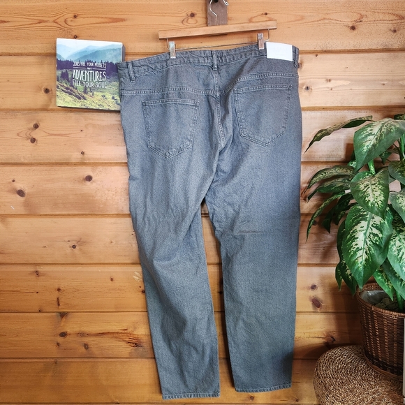 Boohoo Man 💙 NWT Skinny Rigid Dragon Appliqué Gray Jean Streetwear Plus 46 X32" - Picture 11 of 12